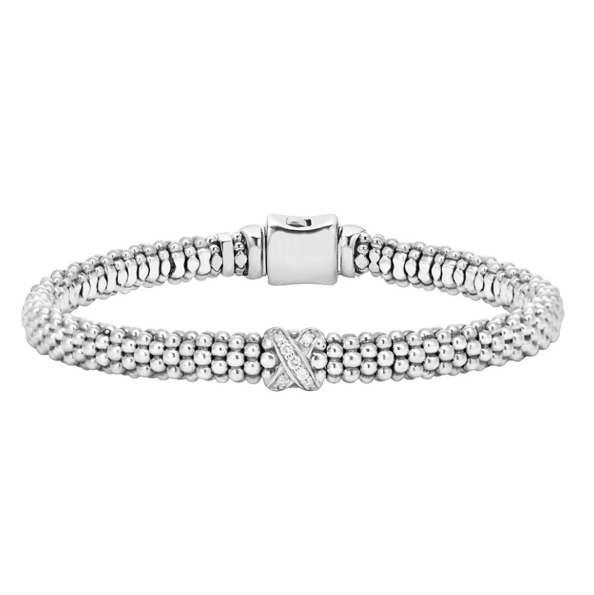 Lagos Diamond Lux Single Station X Bracelet 001 610 06224 Hingham Jewelers Hingham Ma