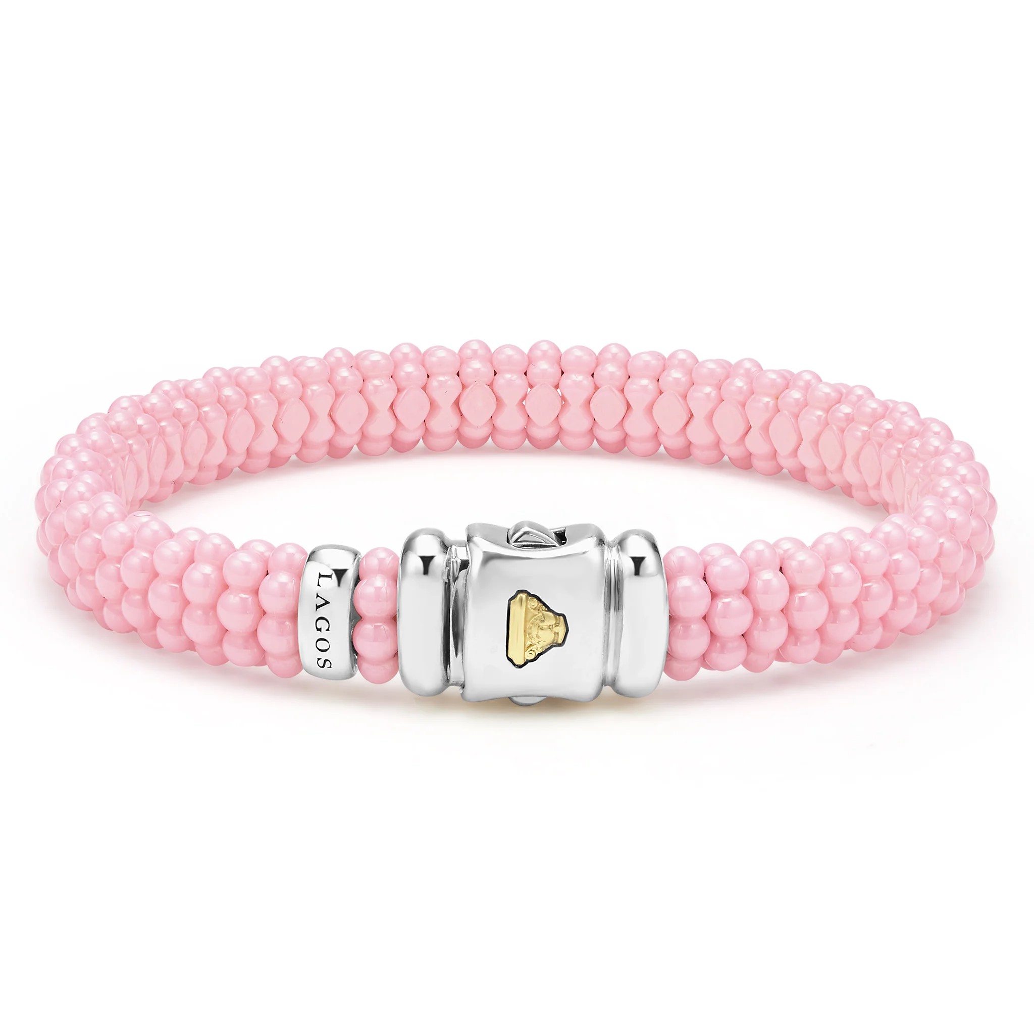 Pink Caviar Pink Ceramic Beaded Bracelet 9mm 001-610-07139