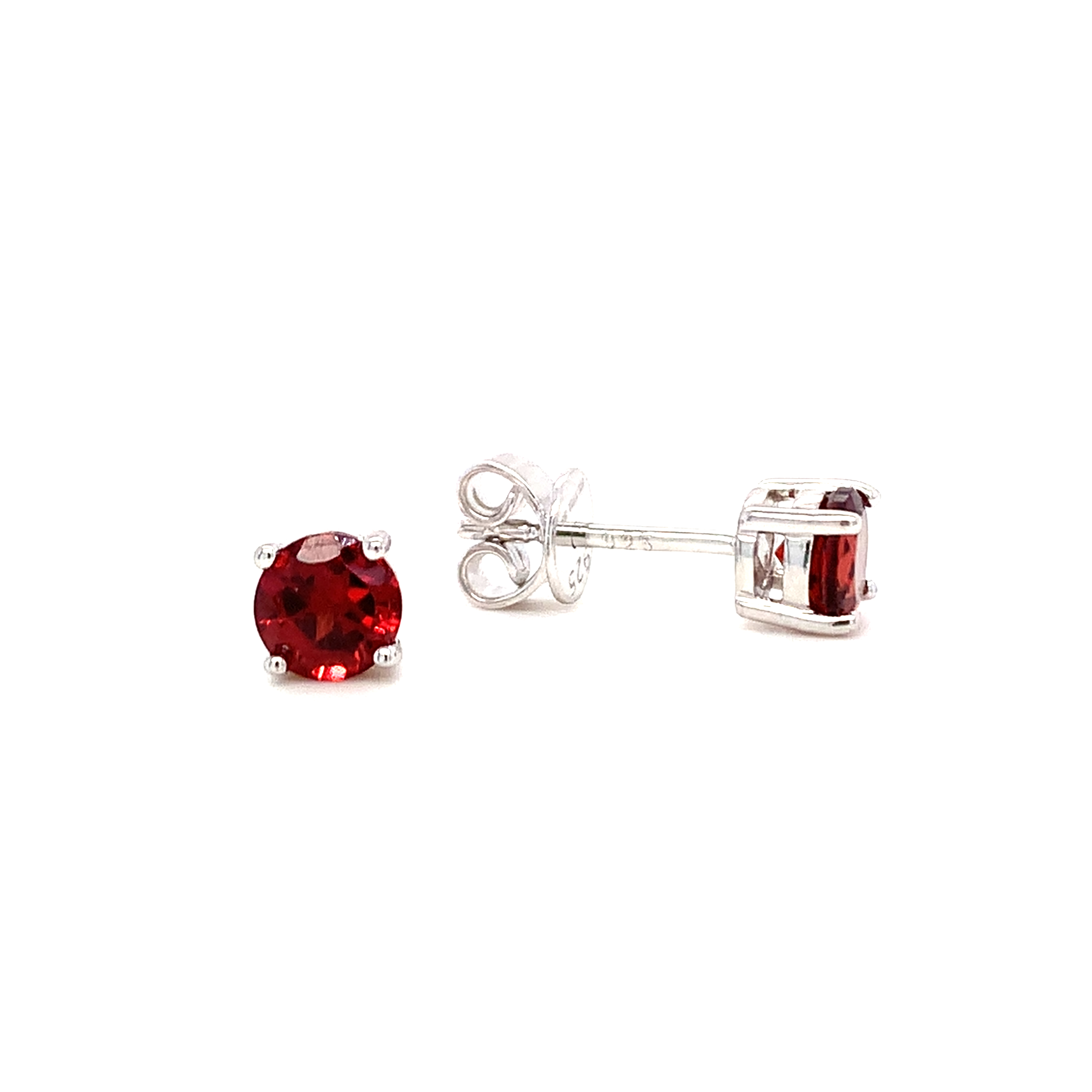 Garnet Stud Earrings 001-645-04570 SS Hingham Jewelers Hingham