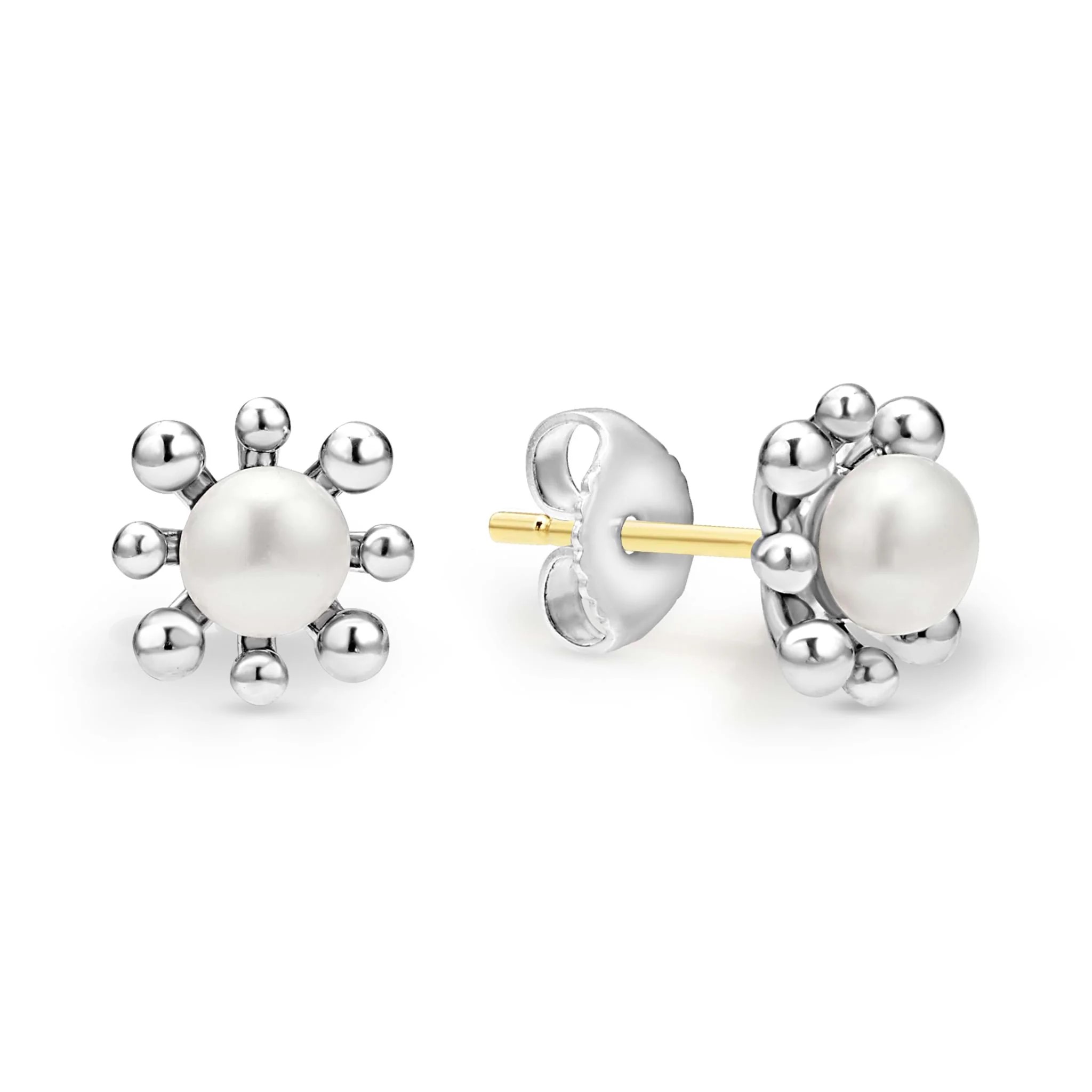 LAGOS Luna Fleur Pearl Stud Earrings 001-645-04591 Hingham