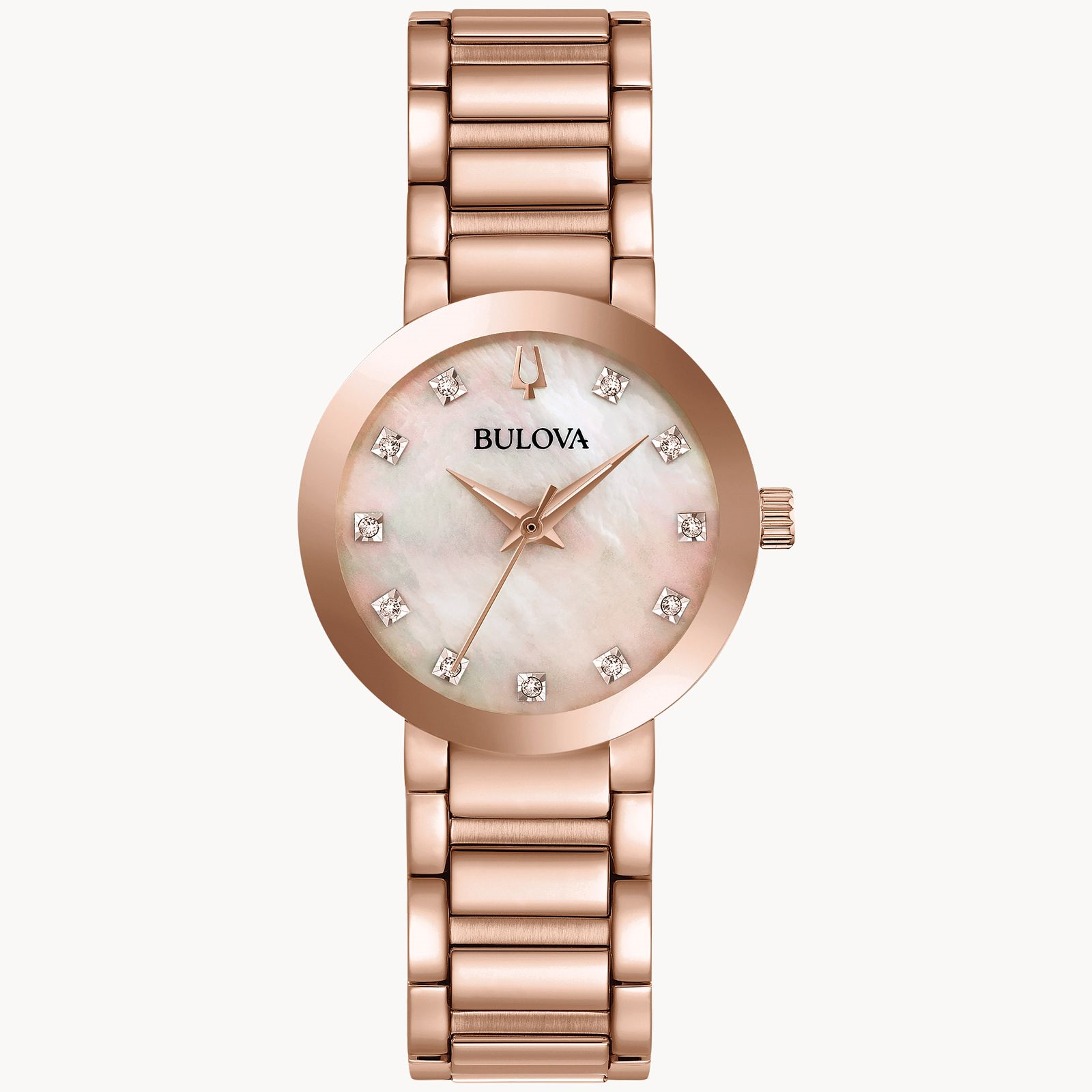 ladies rose gold dress watch Peugeot Women's Leather Moon Phase Watch, Pink main image 0