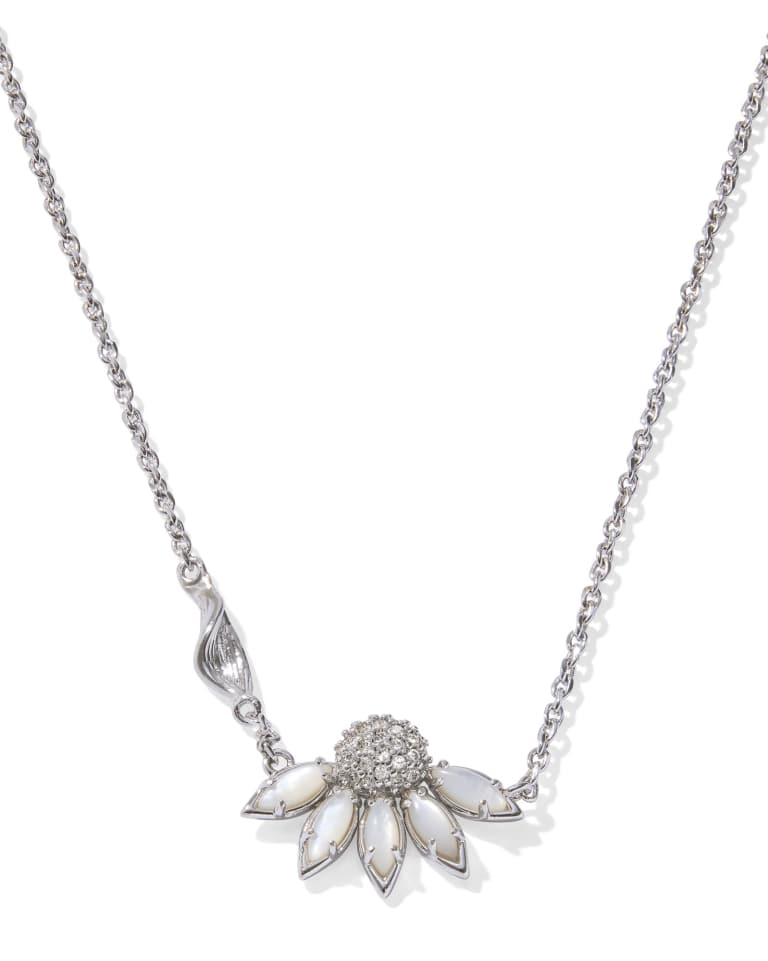 Anya Flower Necklace in Silver Ivory Mix by Kendra Scott | House