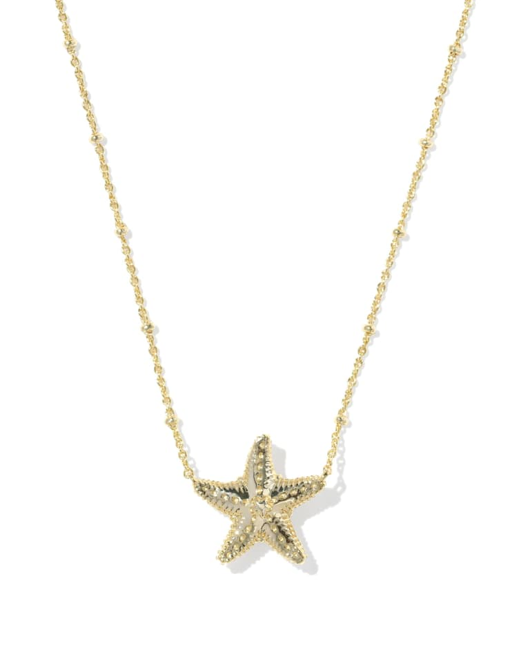 Parker Starfish Pendant in Gold with Natural Mother of Pearl