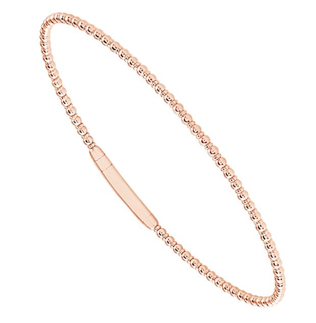 Rosé 14 Karat Flexi Bead Bracelet 100353 14KR Gardendale | Jeff