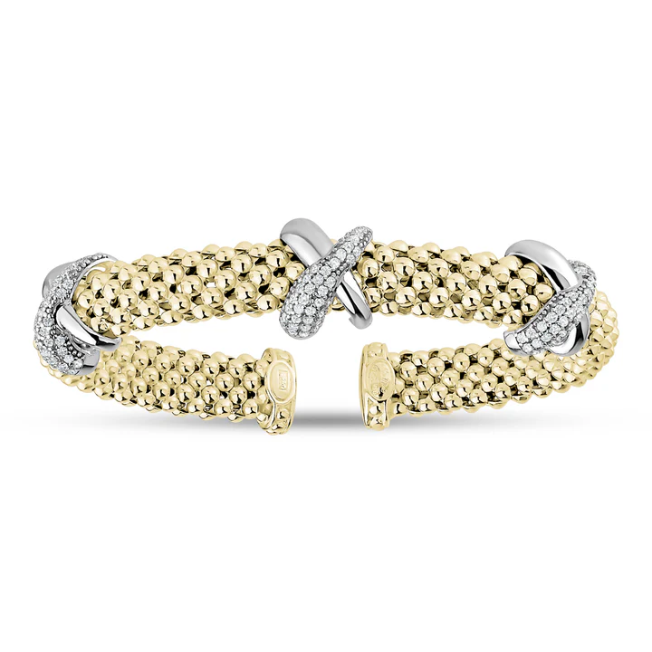 FANCY X BANGLE M/2 100402 GPSS - Silver Bracelets | Jeff Dennis