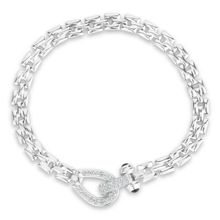 EQUESTRIAN SQUARE LINK/2.5 100404 SS - Silver Bracelets | Jeff