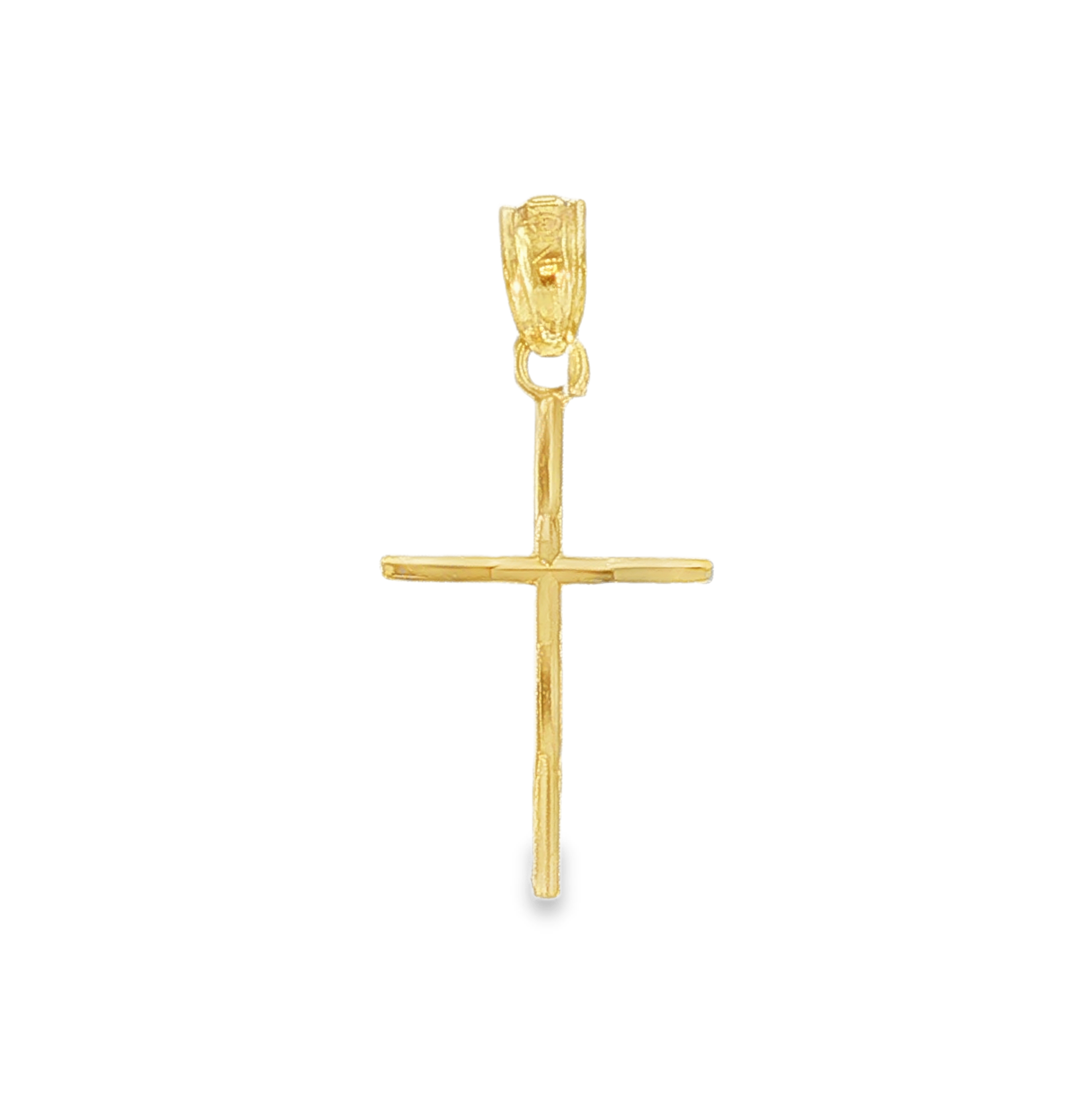 10 Karat Yellow Gold Polished Flat Cross - Flat 100547 | Jeff