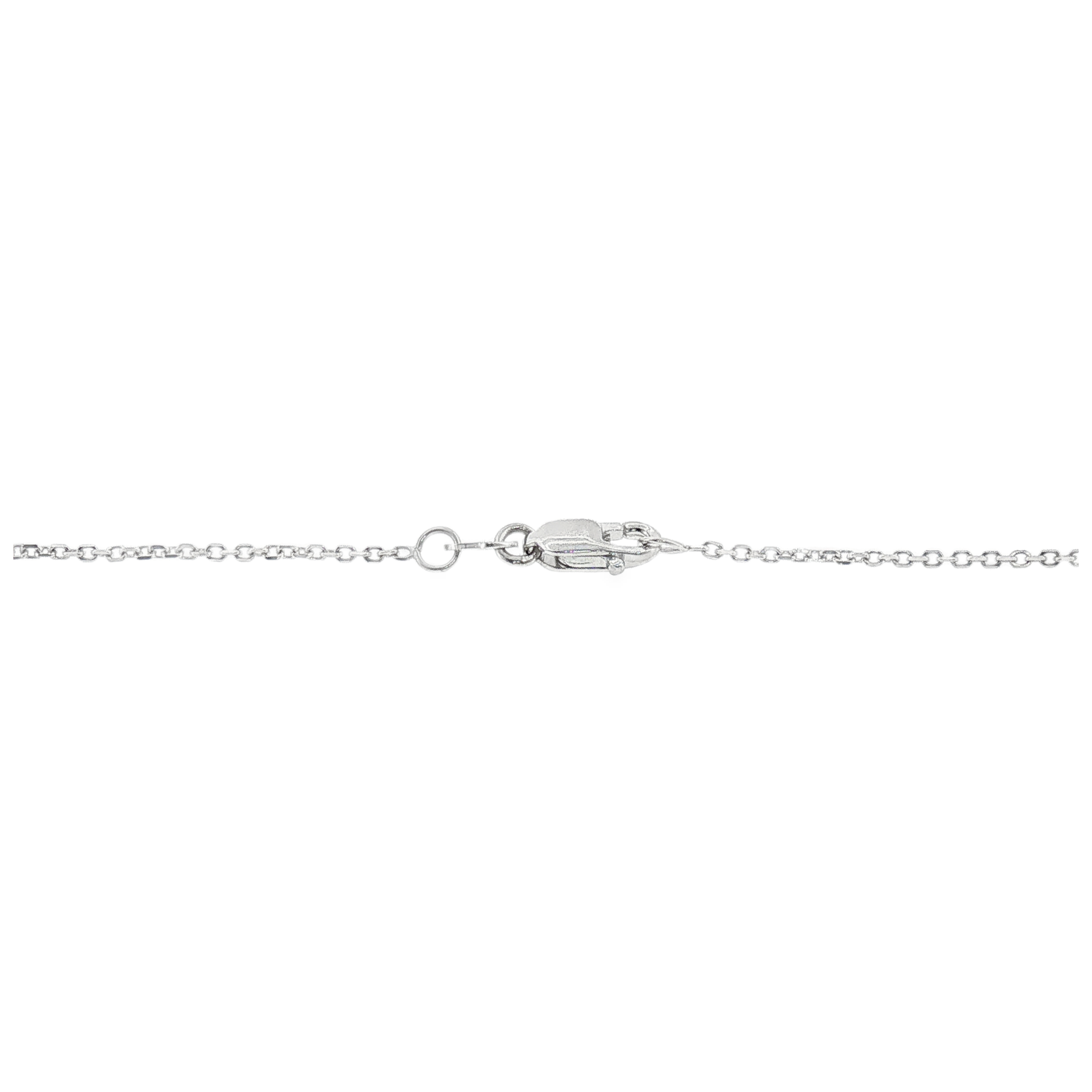 10K White Gold Cable Chain with Lobster Clasp 16
