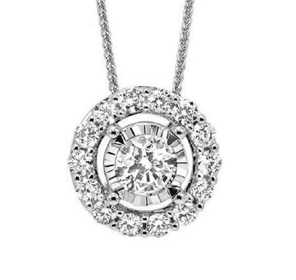 Diamond Pendant 001-160-01601 14KW - Diamond Necklaces