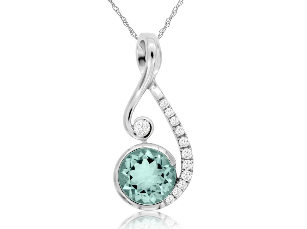 Colored Stone Necklace 001-235-00223 14KW | Jeff Dennis Jewelers