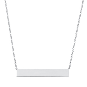 Sterling Silver Adjustable 16-18 inch Bar Necklace 600-01090