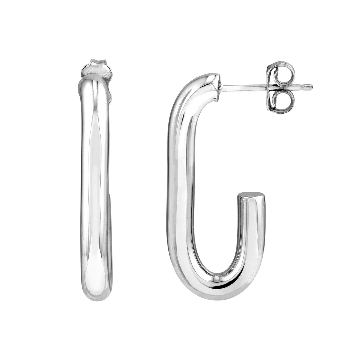 Sterling Silver J Hoop Earrings 645-00925 SS Gardendale | Jeff