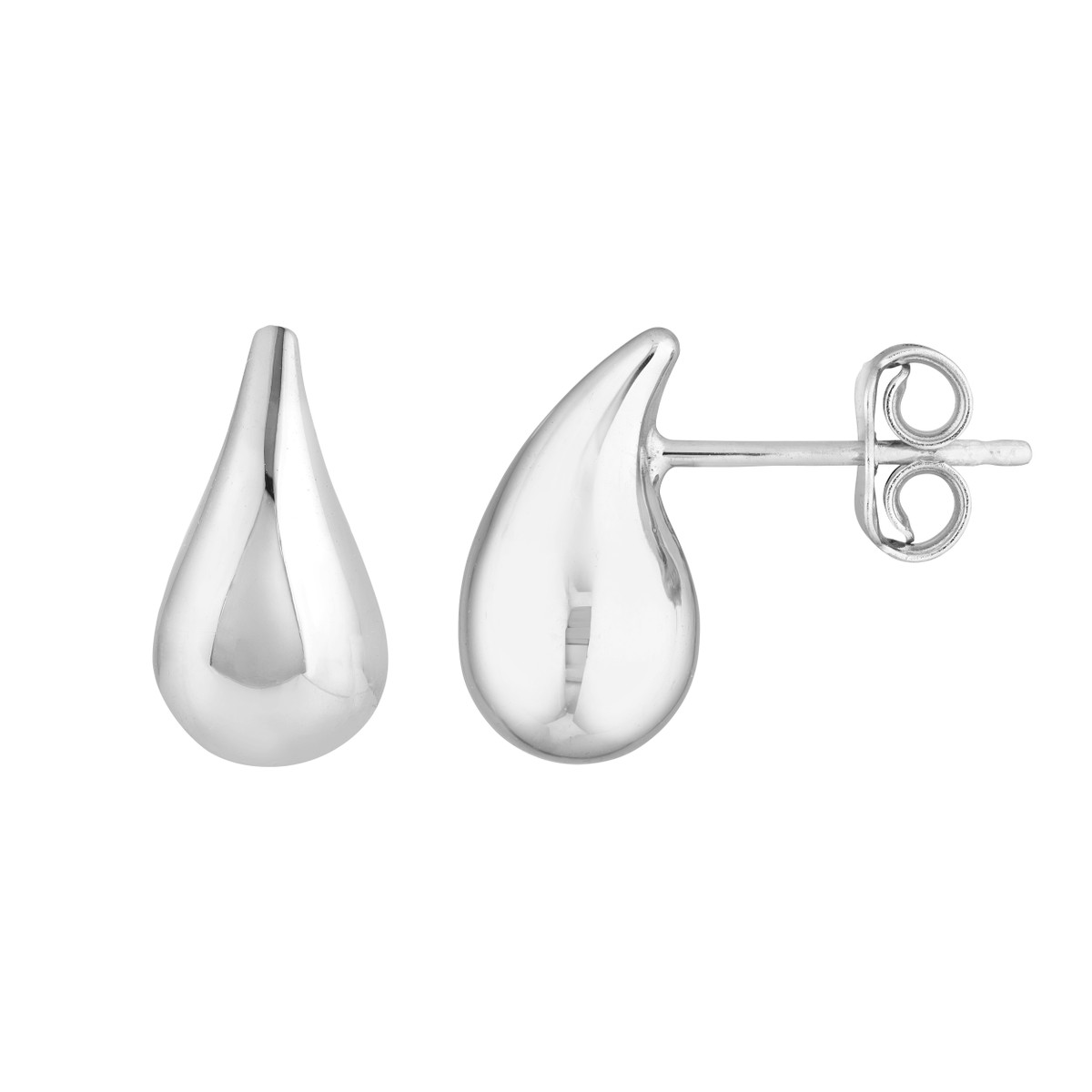 Sterling Silver Teardrop Shaped Stud Earrings 645-00927 | Jeff