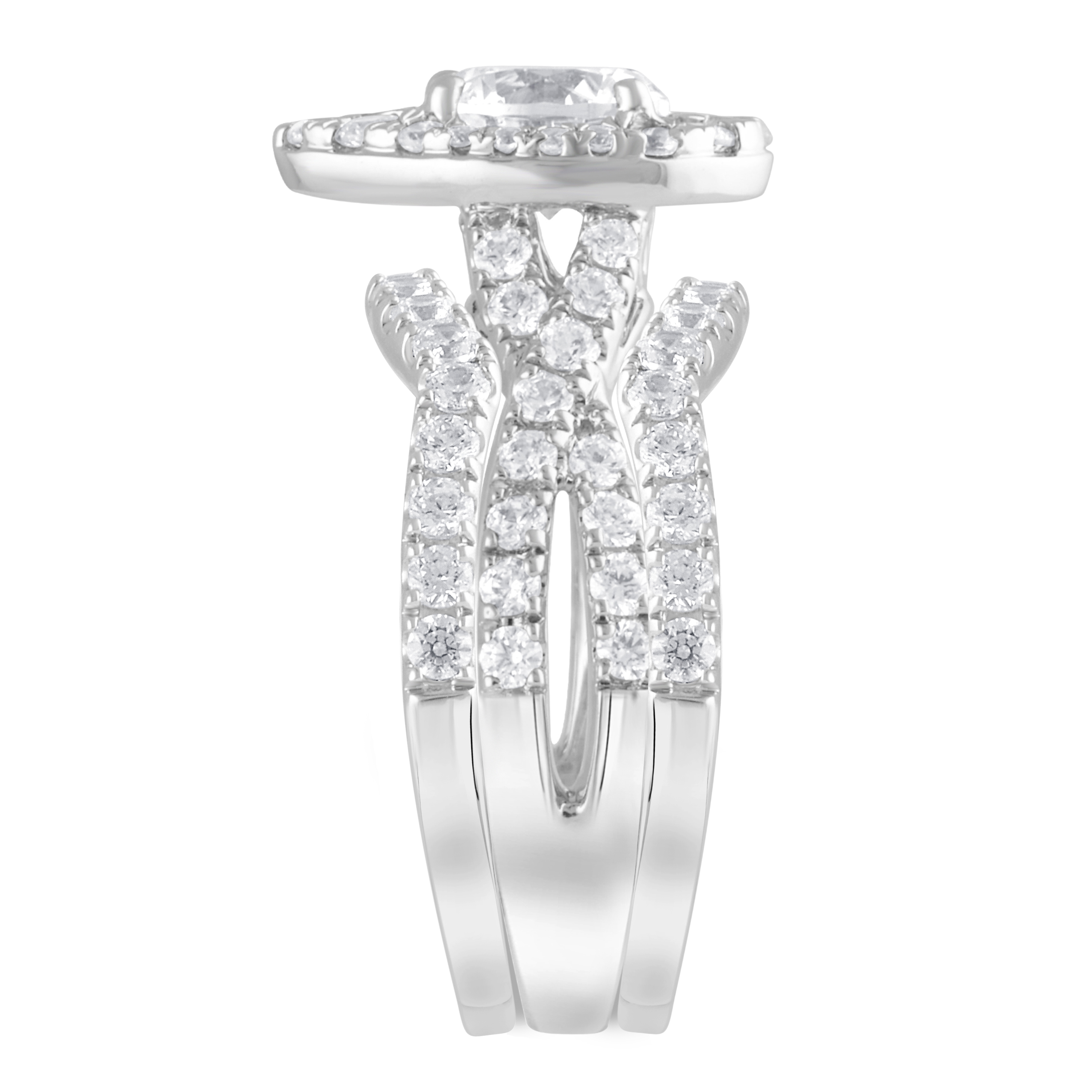 Diamond Infinity Halo Bridal Set in White Gold 001-095-00051