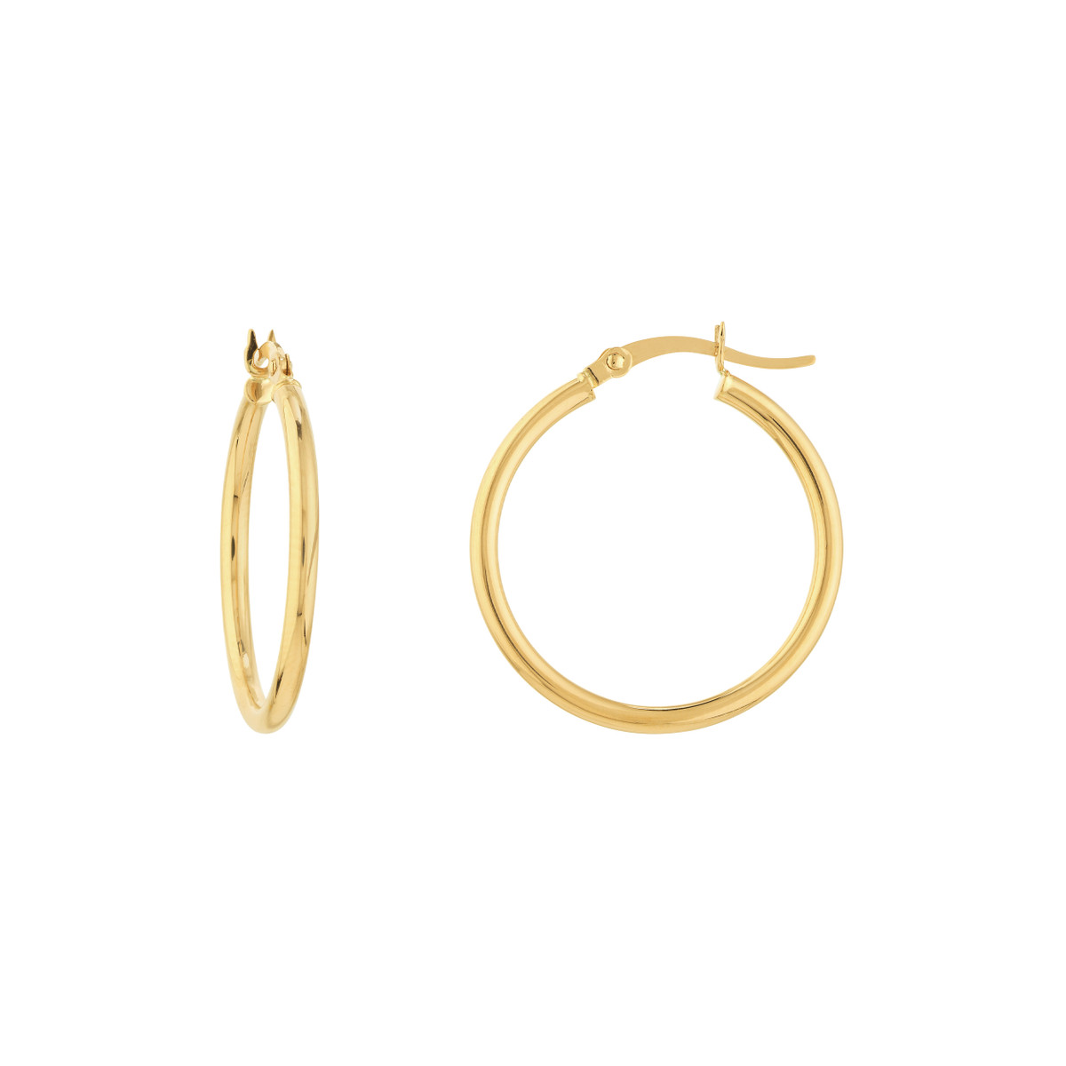 Midas Yello Gold 25mm Hoop Earrings 001-425-00184 | Jeffrey Mann
