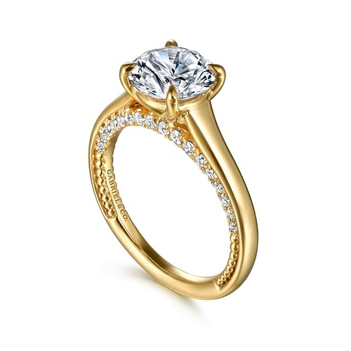 High Setting Rings Round Gabriel & Co. Round Engagement Ring Setting 001-140-05928 | Jim Kryshak ...