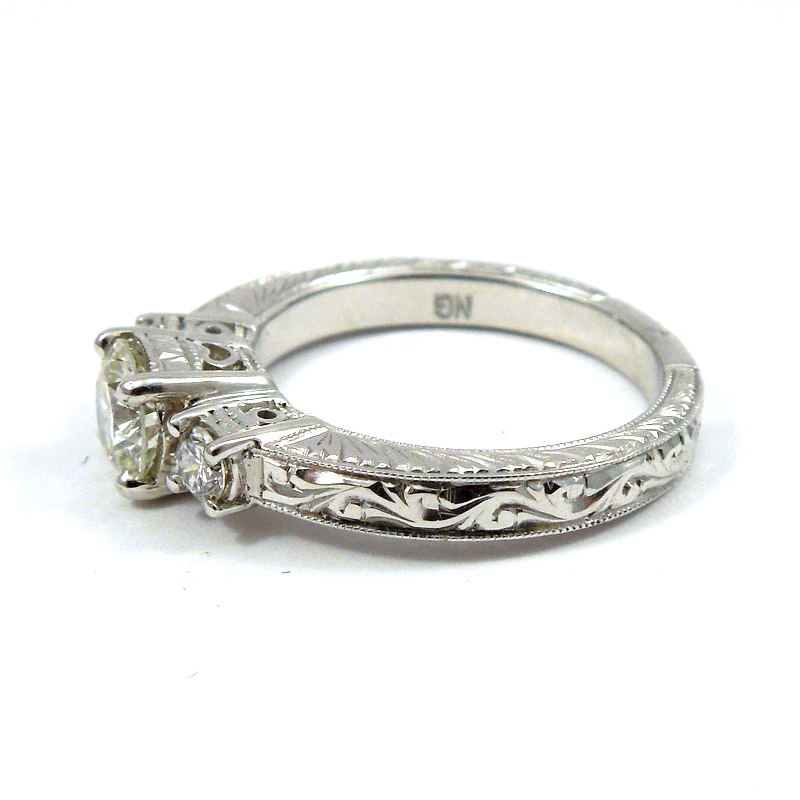 Three Stone Diamond Engagement Ring 001-100-01029 Cary | Joint Venture ...