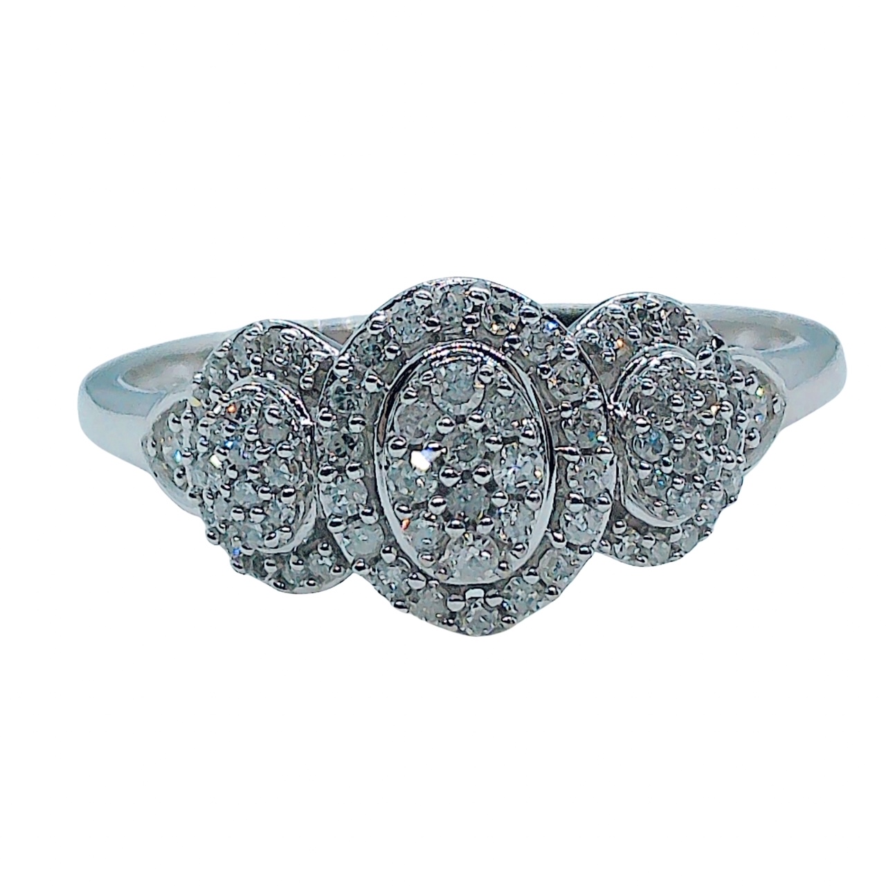 Three Stone Zales Halo Rings Three Halo Cluster Engagement Ring