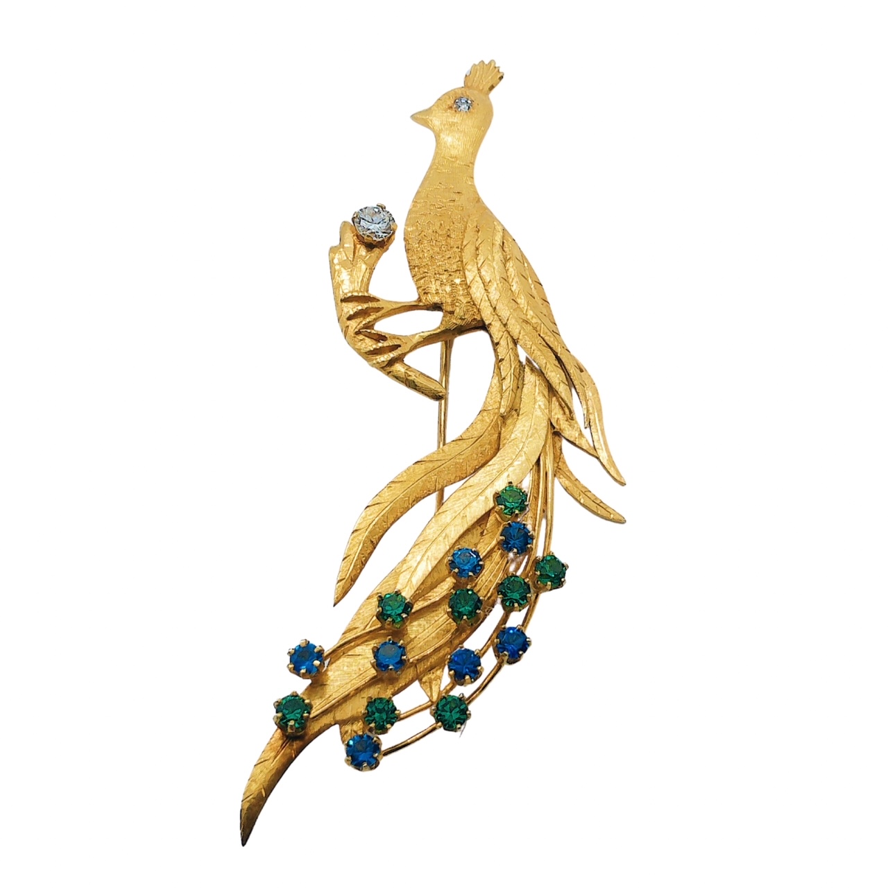 Peacock Bird Brooch 001-180-00459 - Pins or Brooches | Joint