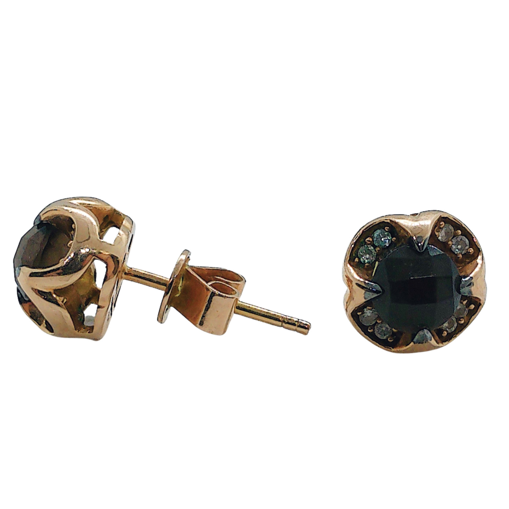 R.ALAGAN ララガン-KNOT SMOKY QUARTZ EARRINGS img102brownsidesilcopy_1024x10