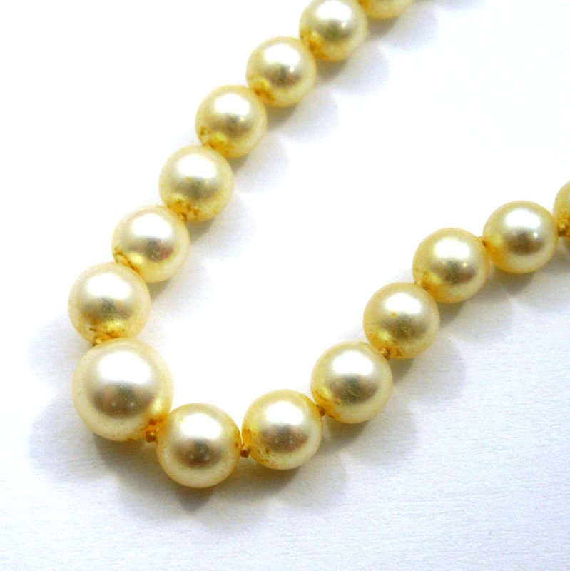 ☆関税込☆VINTAGE HOLLYWOOD★Stone Bar Pearl Necklace★ Vintage Pearl Necklace 001-343-00084 - Joint Venture Jewelry