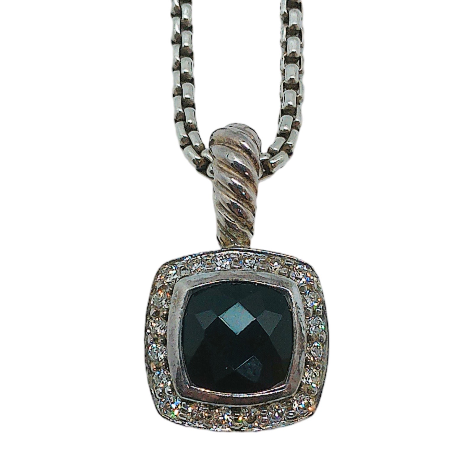 Estate Albion David Yurman Sterling Silver 11mm Black Onyx