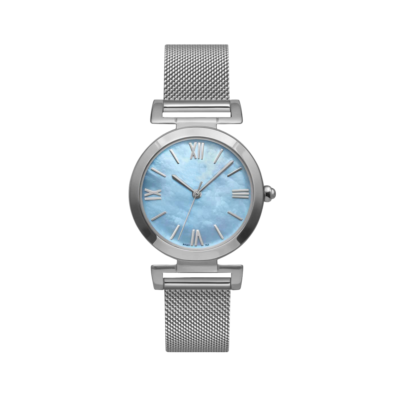 Silver Watch with Blue Mother-of-Pearl Dial Shinola Runwell 36mm Cadet Blue Mother of Pearl Dial  main image 2