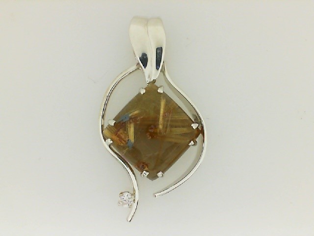 Custom Rutilated Quartz Pendant