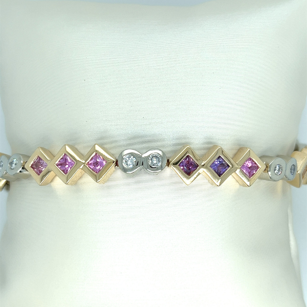 Custom Sapphire And Diamond Bracelet 001-240-00438 Thomas