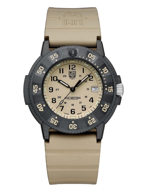 Luminox Sea 43mm Carcon Case Tan Dial/Strap Original Navy Se