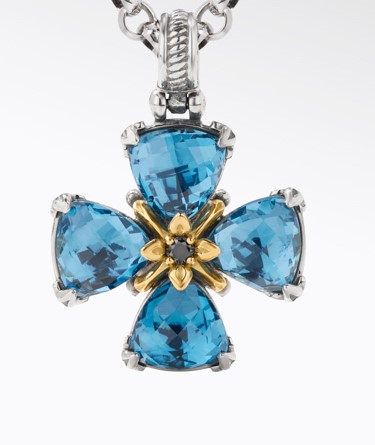 KONSTANTINO クロス ペンダント Konstantino Two-Tone Cross Pendant