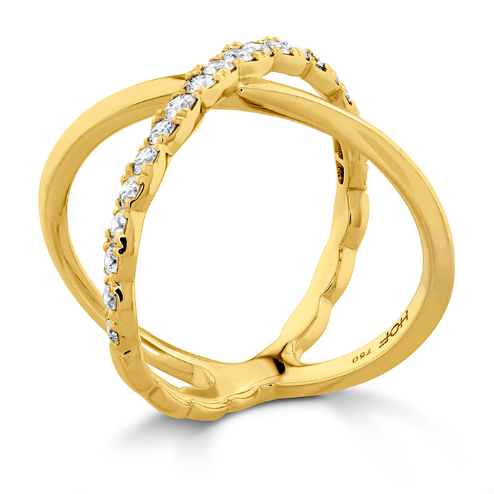 18K Yellow Gold Lorelei Criss Cross Fashion Ring | Koerbers Fine 