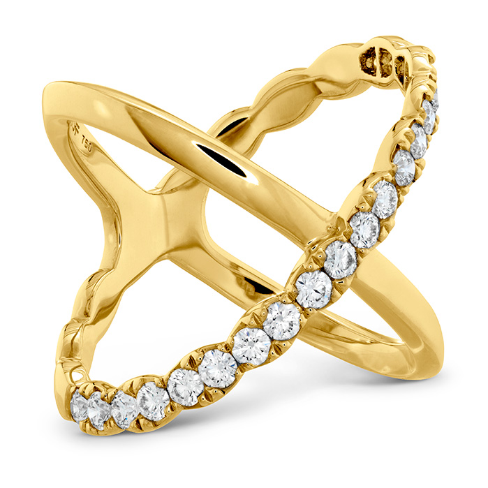 18K Yellow Gold Lorelei Criss Cross Fashion Ring | Koerbers Fine 