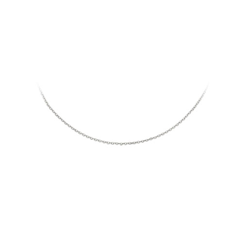 14K White Gold Diamond Cut Cable Chain 