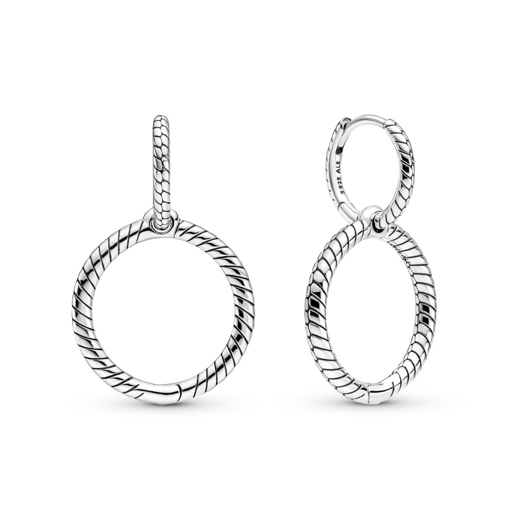 Silver Hoop Earrings Pandora Necklaces And Earrings Asymmetrical