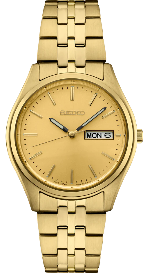 Gents Yellow Seiko Watch with Champagne Dial | 505-01292