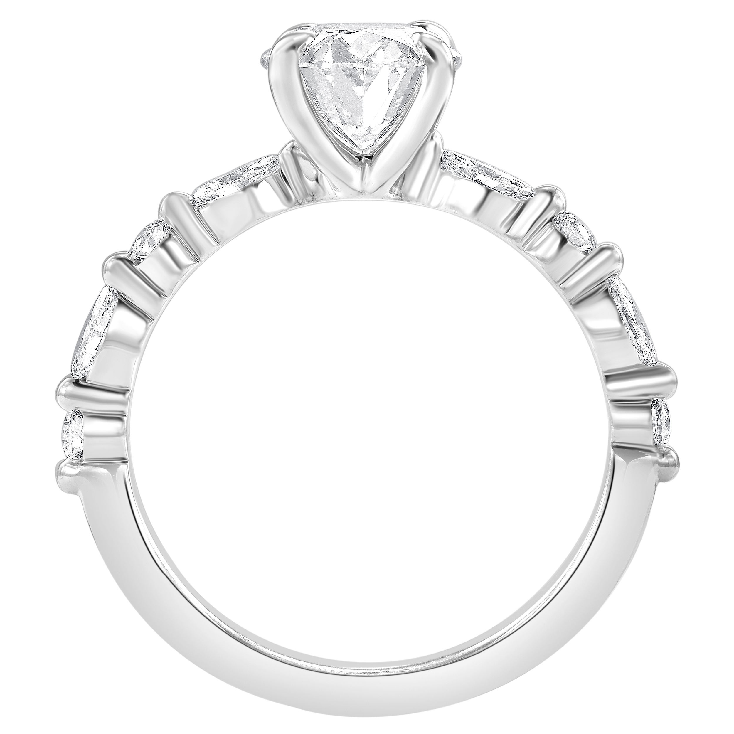 14K Lab Grown Oval Center Diamond Engagement Ring Kiefer Jewelers