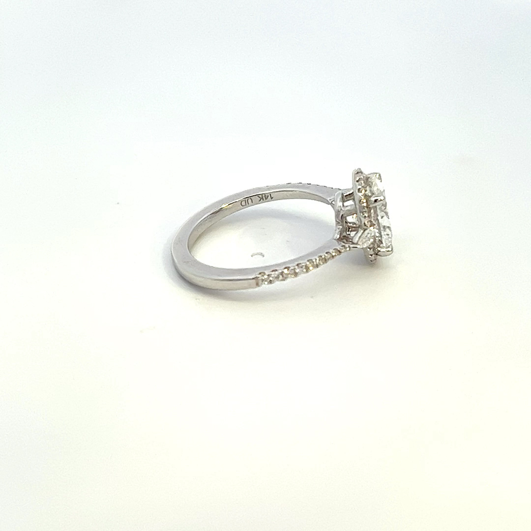 14K Lab Grown Oval Center Diamond Engagement Ring Kiefer Jewelers