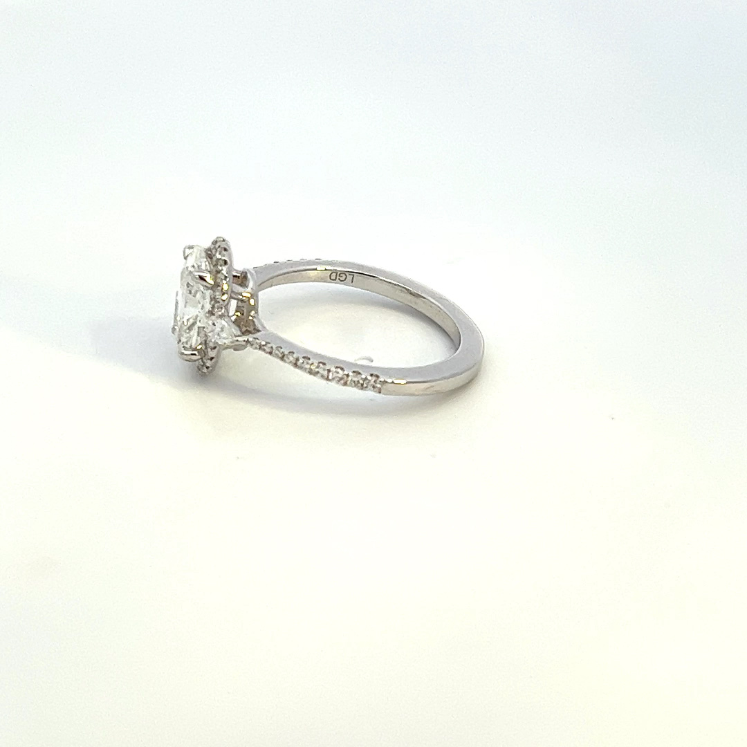 14K Lab Grown Oval Center Diamond Engagement Ring Kiefer Jewelers