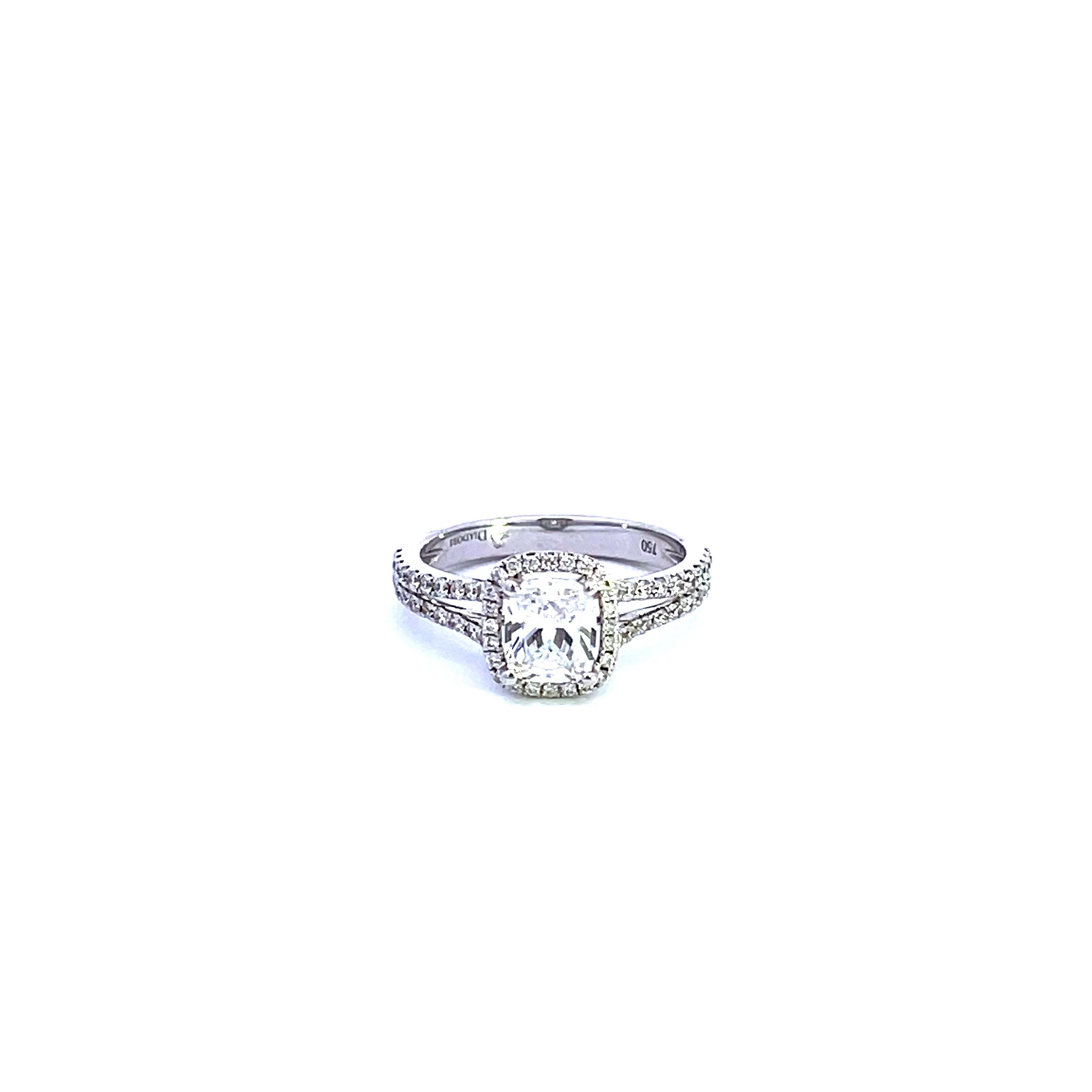 18K Halo Double Band Engagement Ring Setting 0021402001905 Kiefer