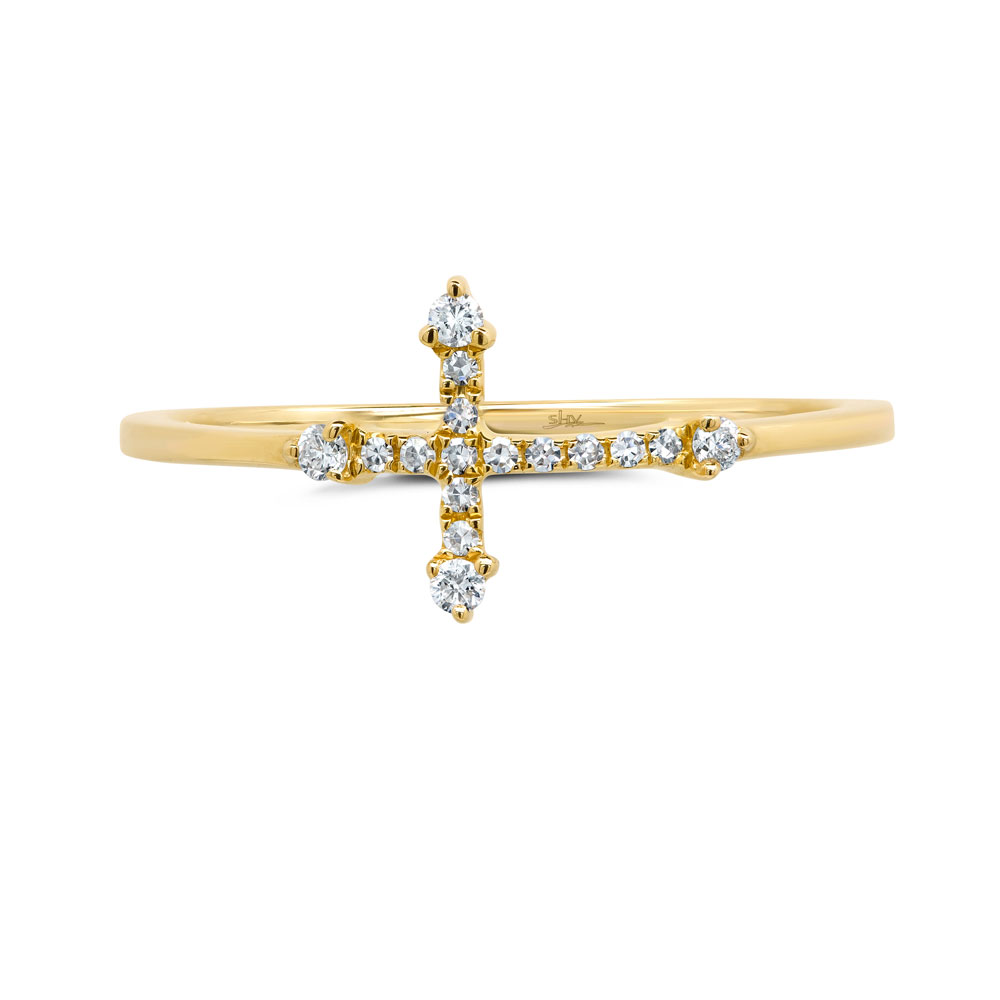 14K Diamond Cross Ring by Shy Creation 002-230-2001993 | Kiefer