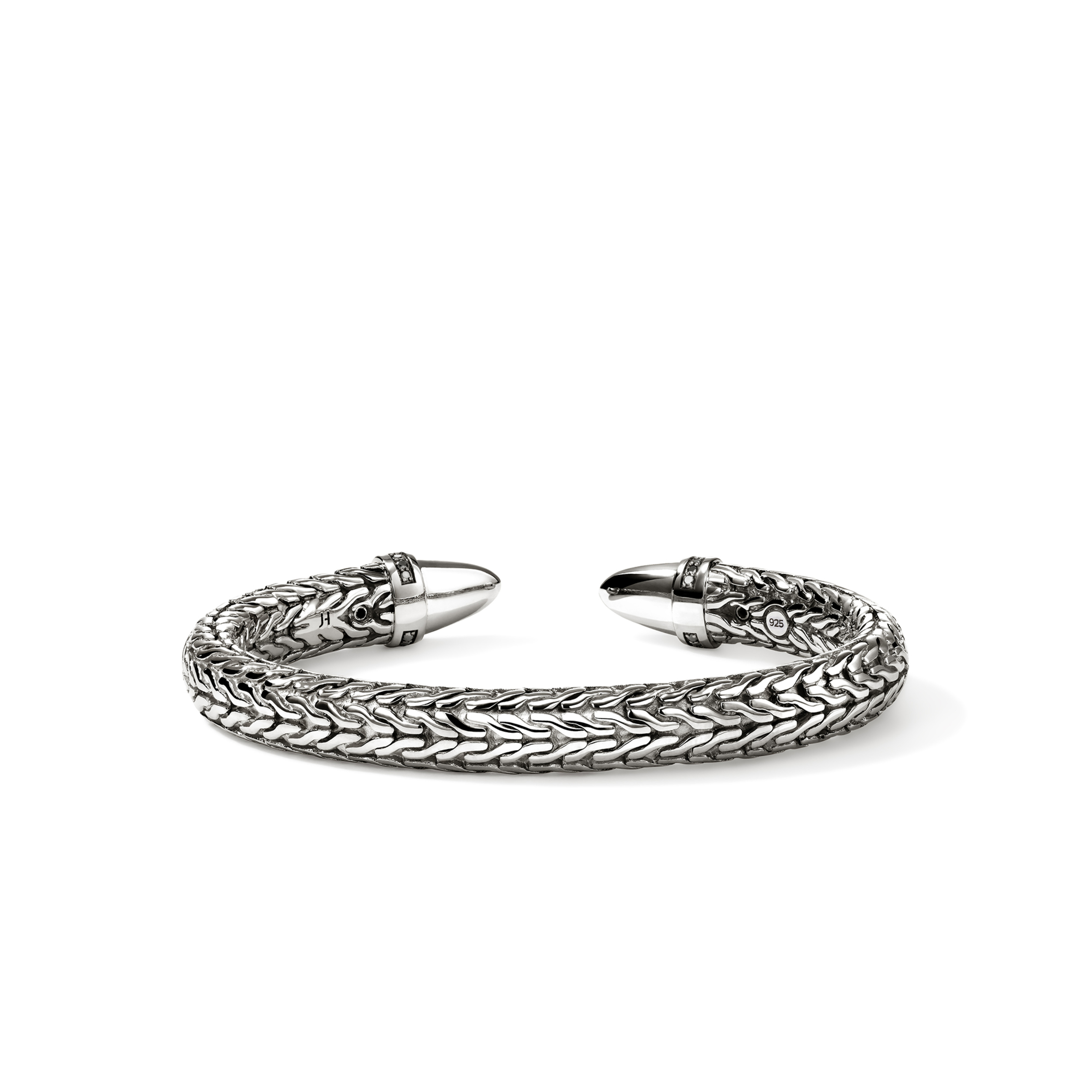 John Hardy Pave Black Diamond Spear 50 Flex Cuff Bracelet | Kiefer 