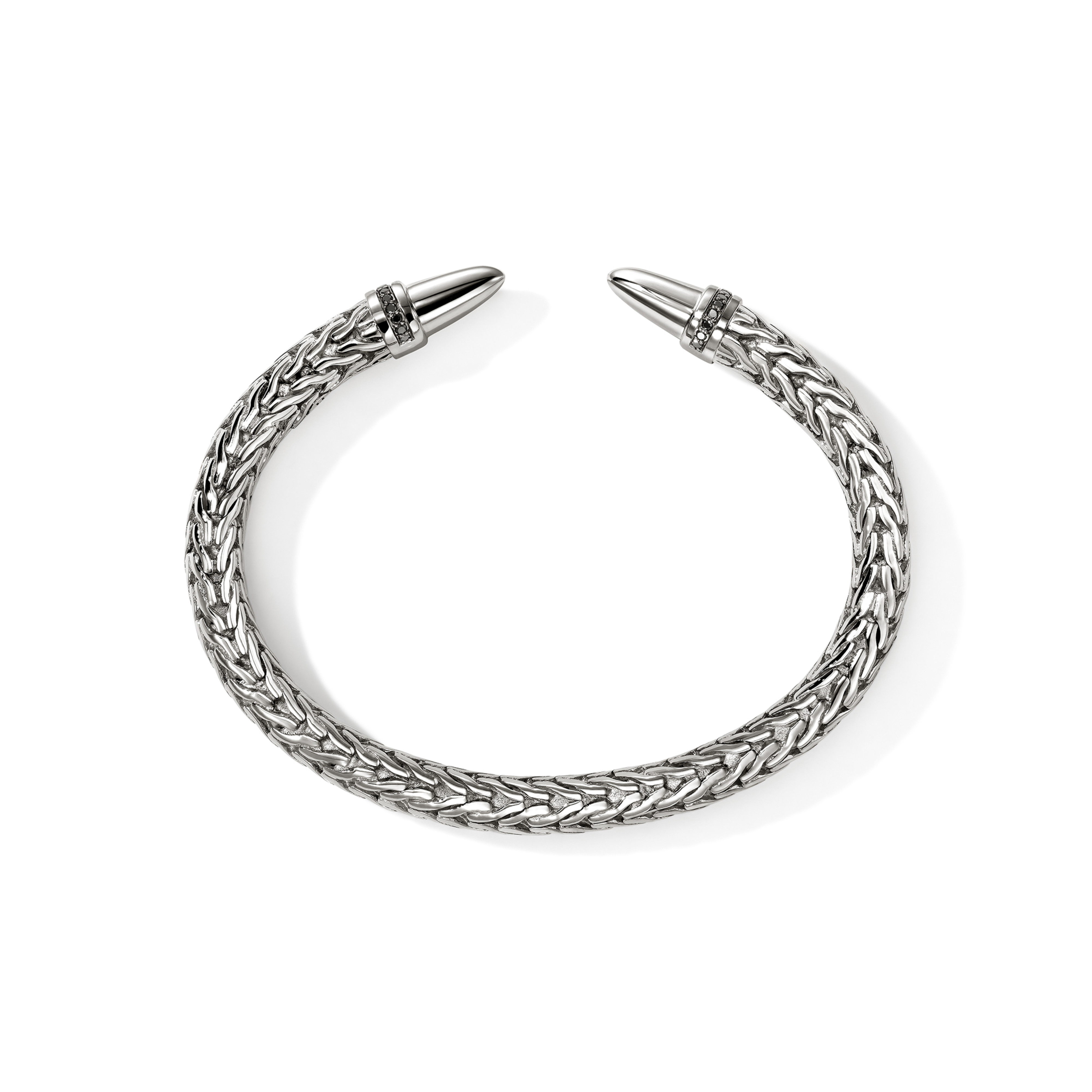 John Hardy Pave Black Diamond Spear 50 Flex Cuff Bracelet | Kiefer 