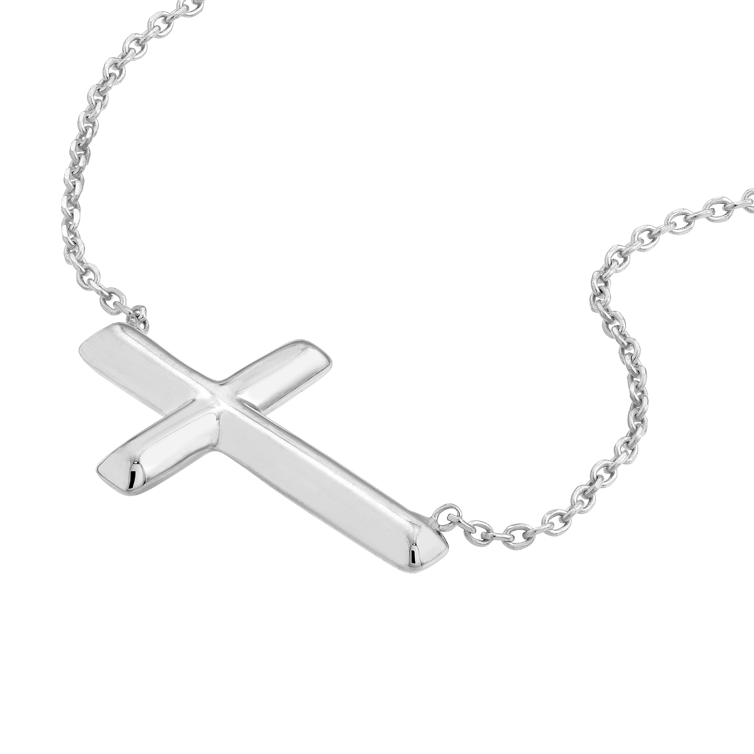Midas SS Small Sideways Cross Necklace 002-400-2006593 | Kiefer