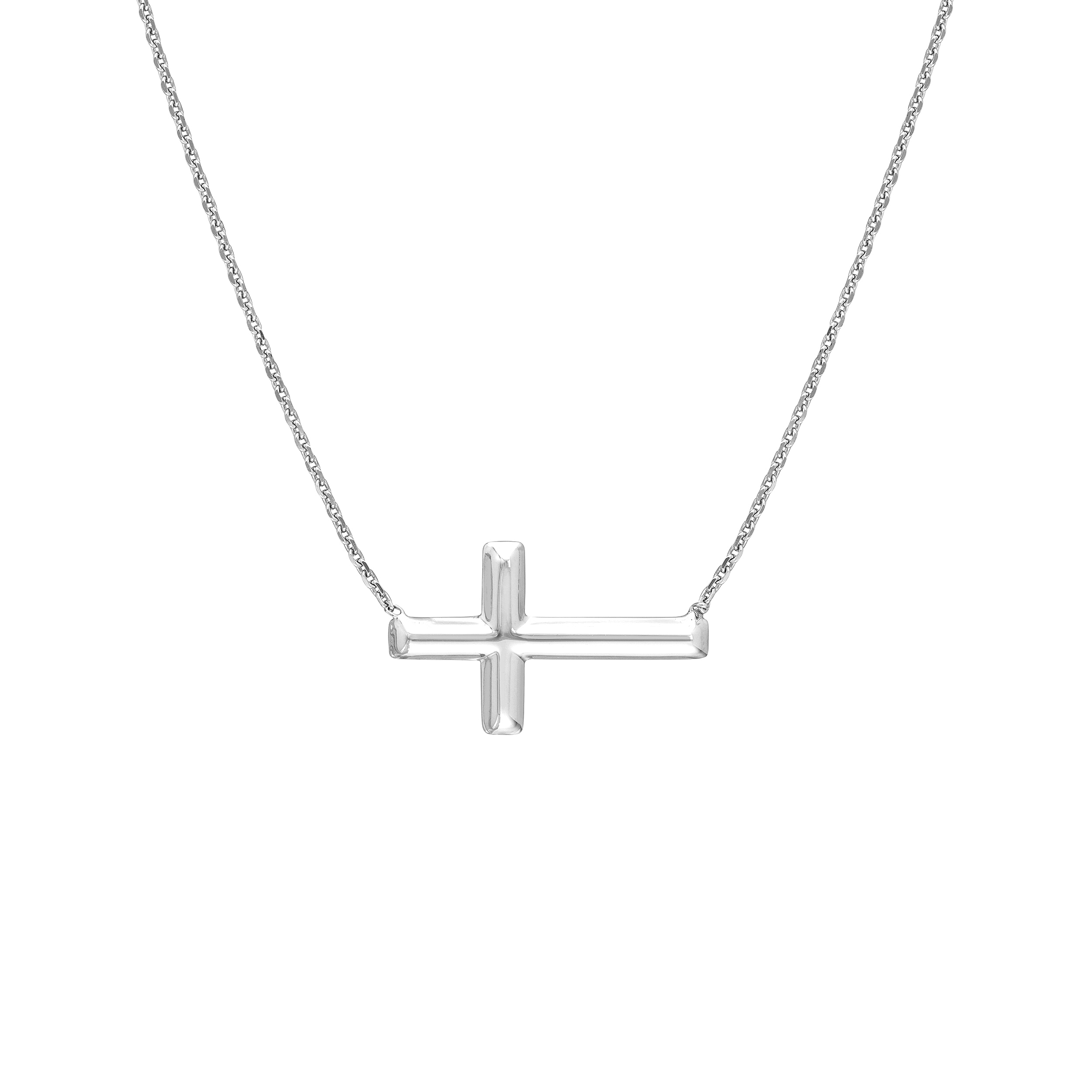 Midas SS Small Sideways Cross Necklace 002-400-2006593 | Kiefer