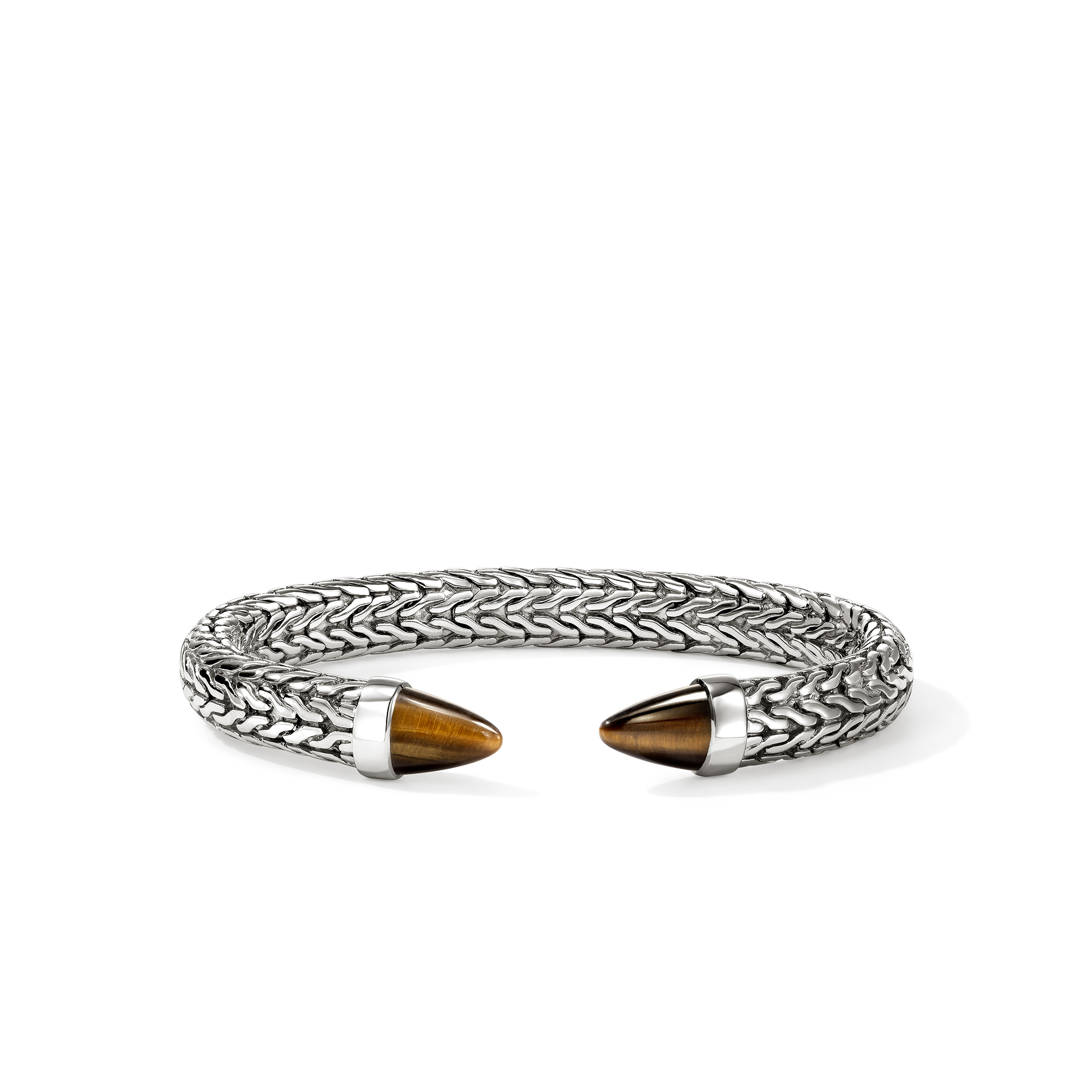SS Spear 50 Tiger's Eye Flex Cuff by John Hardy | Kiefer Jewelers