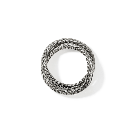 John Hardy John Hardy SS Icon Chevron Chain Crossover Ring