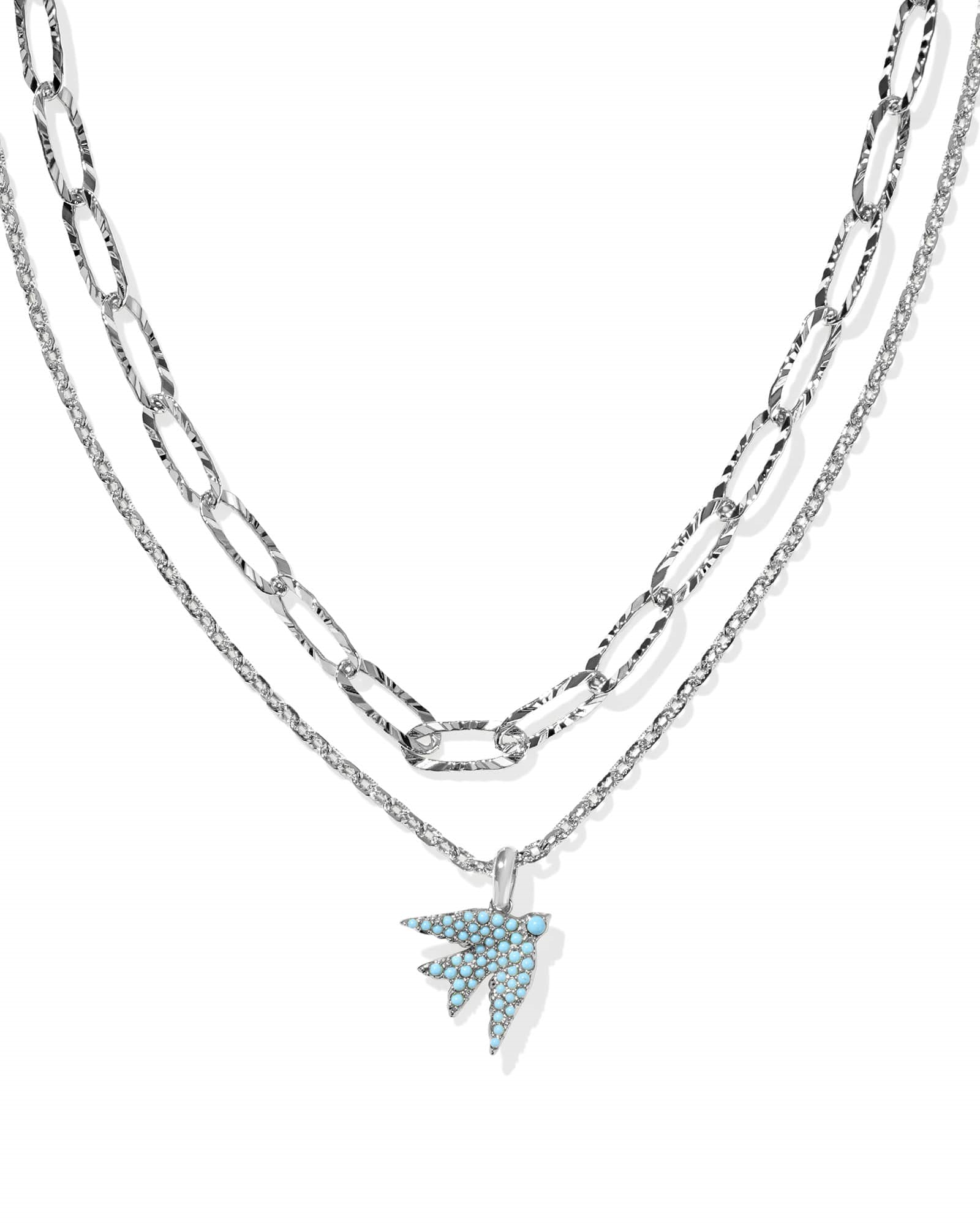 Kendra Scott Melody Bird Silver Multi Strand Necklace | Kiefer