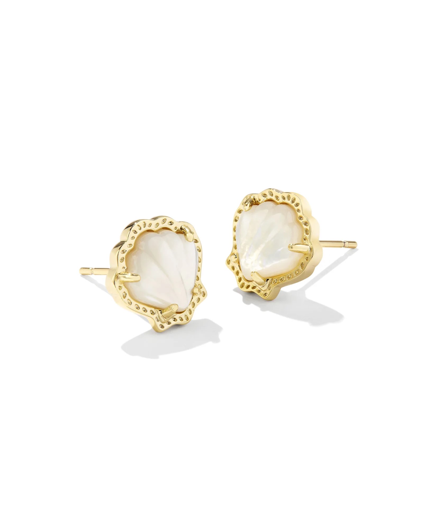 Kendra Scott Gold Brynne Shell Earrings 002-486-2000560 Kiefer