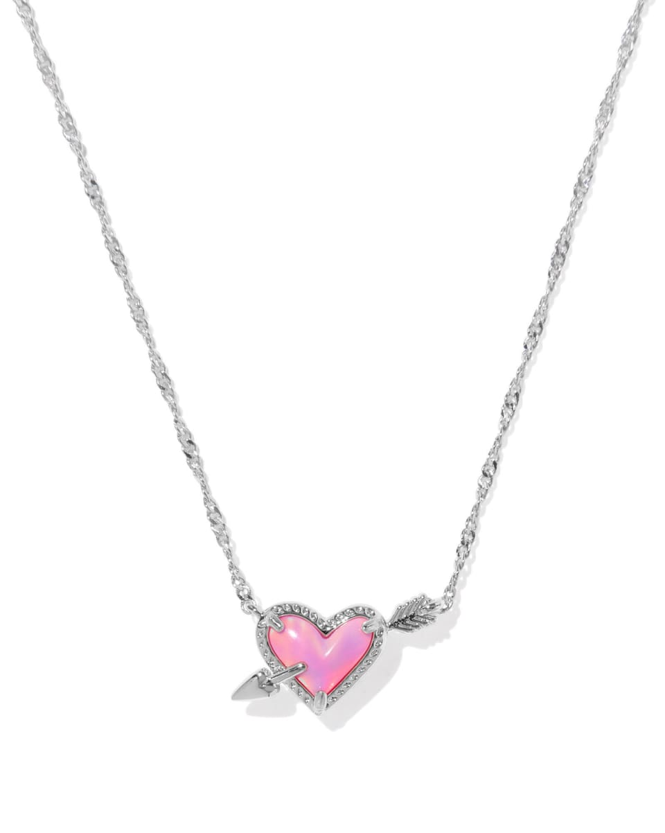 Ari Heart Arrow Silver Short Pendant Necklace by Kendra Scot